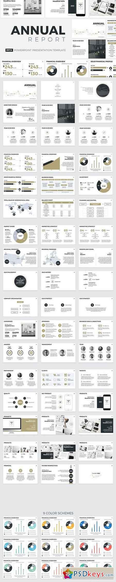 Annual Report PowerPoint Template 1373233