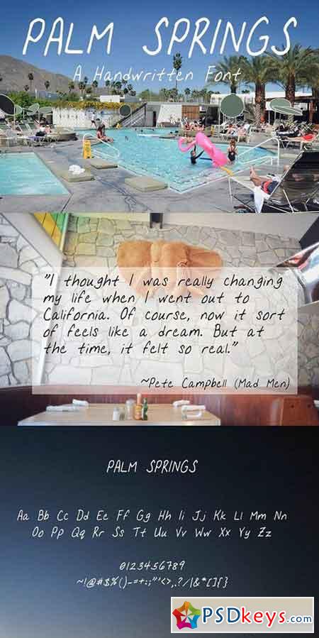 Palm Springs - Handwritten Font 1396579