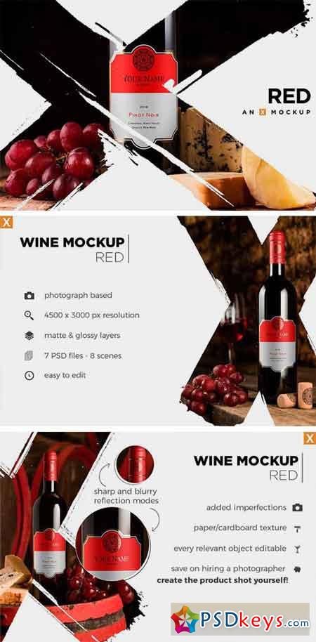 Cellar Wine Mockup - Bordeaux Red 1407158