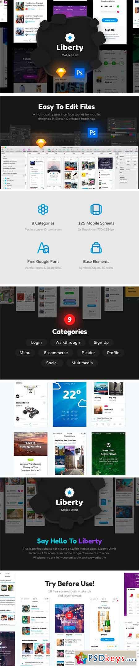 Liberty Mobile UI Kit 1311043