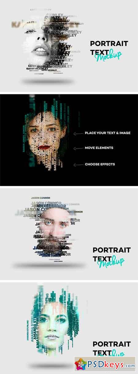 Text Portrait Mockup 1406918