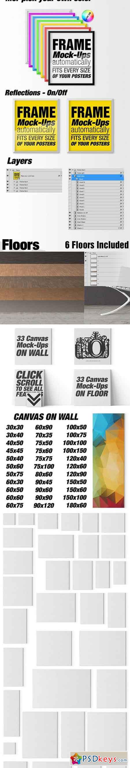 Canvas Mockups - Frames Mockups v 3 842797