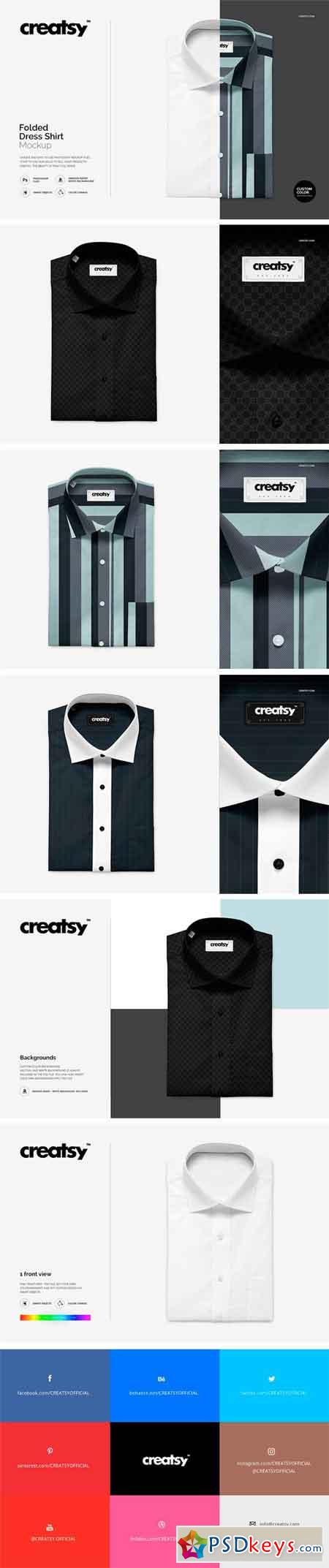 Folded Dress Shirt Mockup 1411206