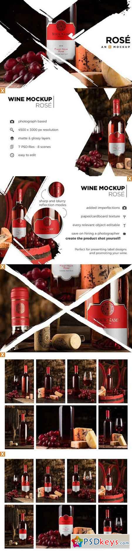 Cellar Wine Mockup - Bordeaux Rose 1407461