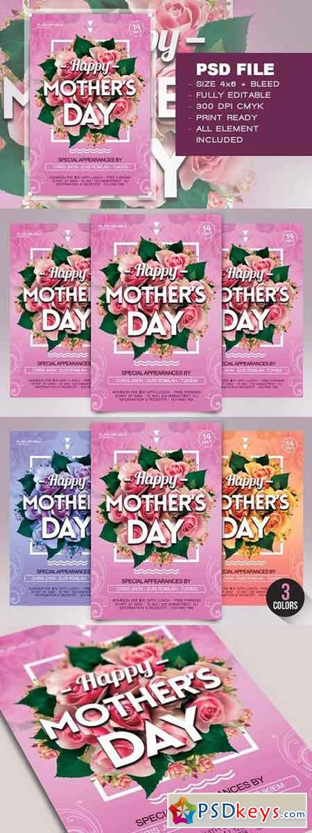 Mother's Day Flyer Template 1411009