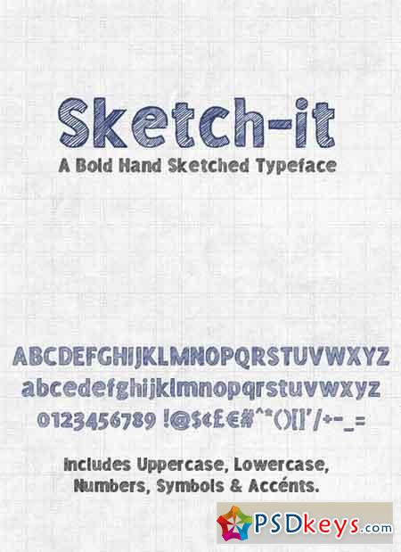 Sketch-it Desktop & Web Font 555