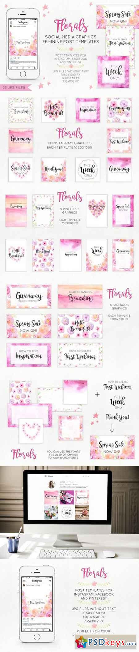 Florals Social Media Graphics 1397019