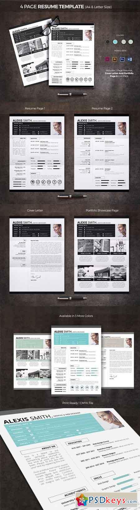 4 Page Resume Template 750123