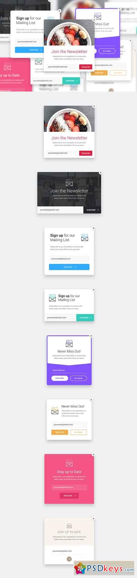 8 Email List Popup Templates 740375
