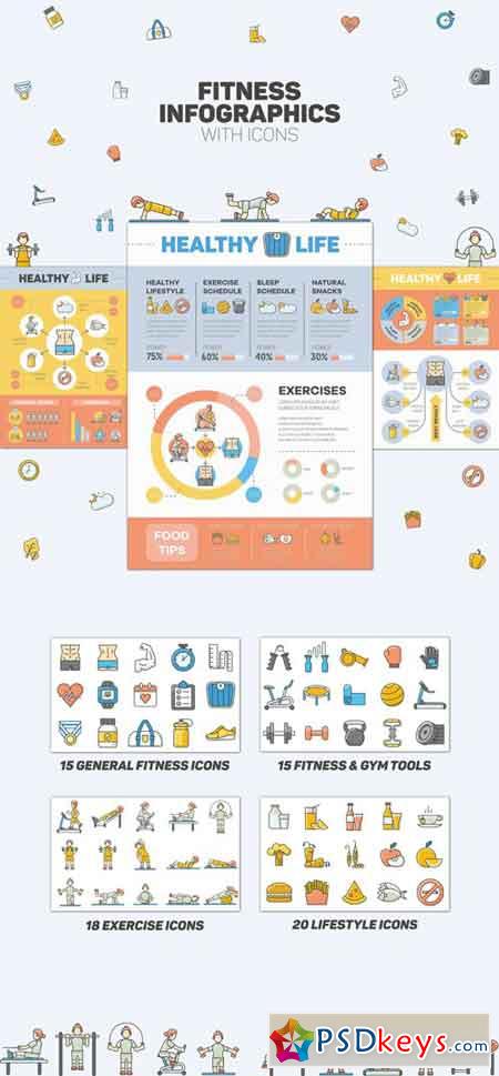 Fitness Infographic Pack