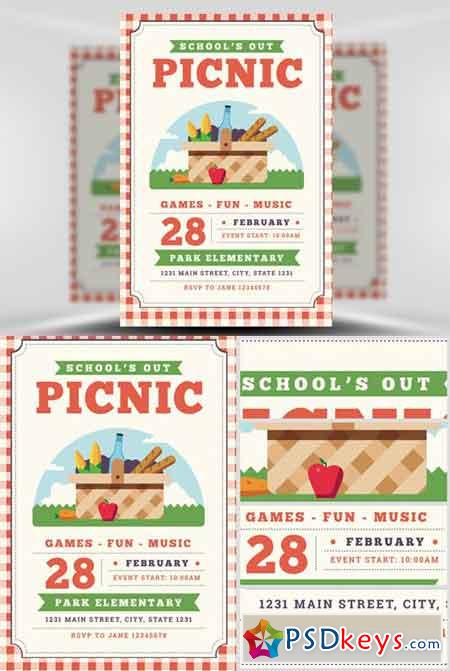 Schools Out Picnic Flyer Template