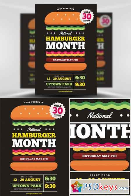 National Hamburger Month Flyer Template