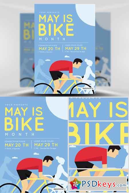 National Biking Month Flyer Template