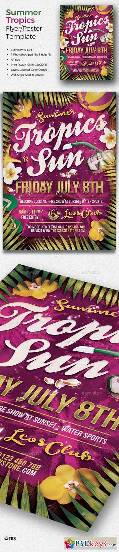Summer Tropics Flyer Template 19746251