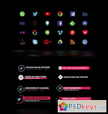 Social Icons & Lower Thirds - After Effects Projects