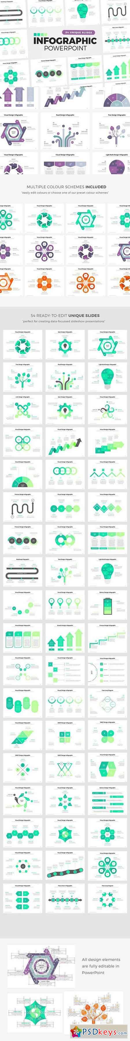 54 PowerPoint Infographic Elements 1412716