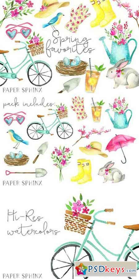 Watercolor Spring Clipart 1422326