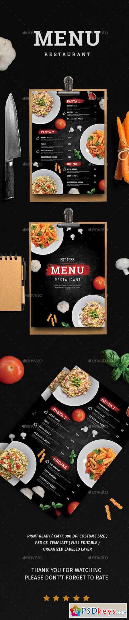 Menu Restaurant 19928401