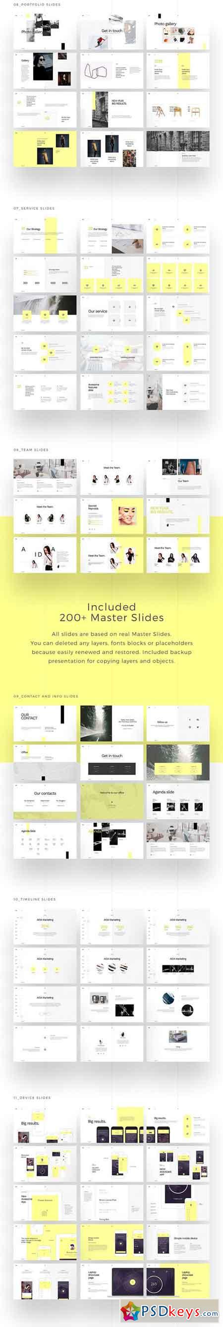 AIDA PowerPoint Template + Icon Pack 1408741