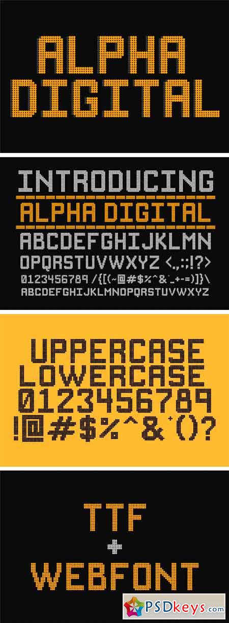 Alpha Digital Font 1427619