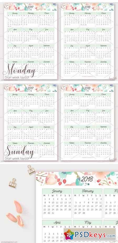 Printable Calendar - 2017 -2018 1406574