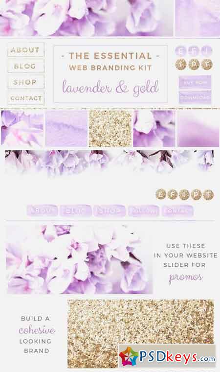 Lavender Gold Web Blog Branding Kit 1360065