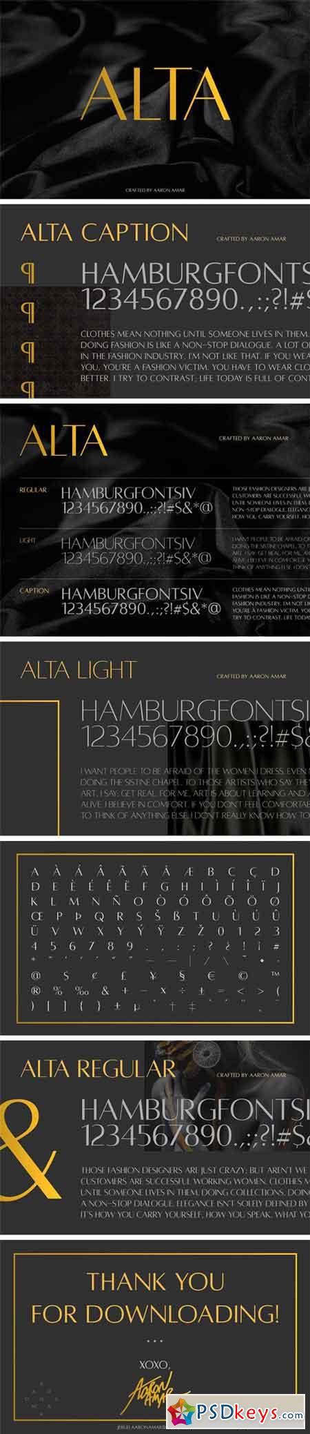 Alta Typeface (3 Weights) 1434641
