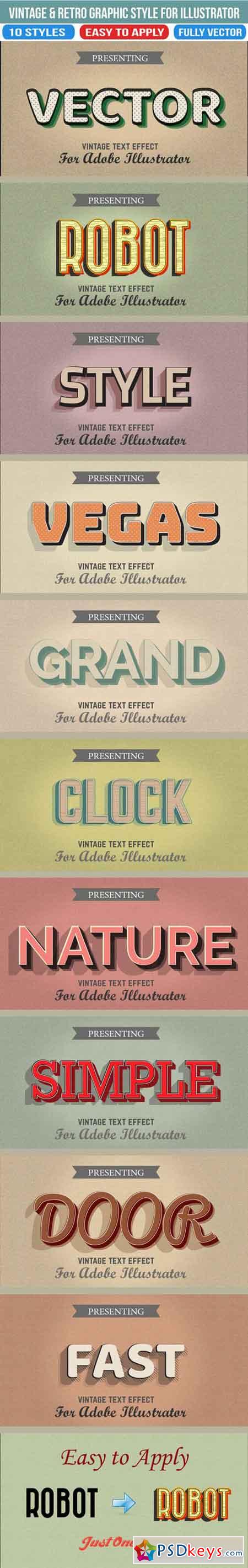 Awesome Vintage Graphic Styles for Illustrator 1994420