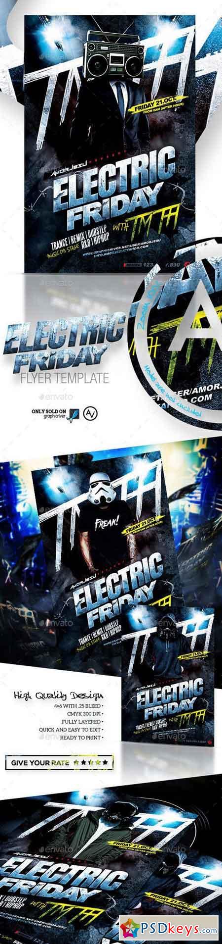 Electric Friday Flyer Template 12071771
