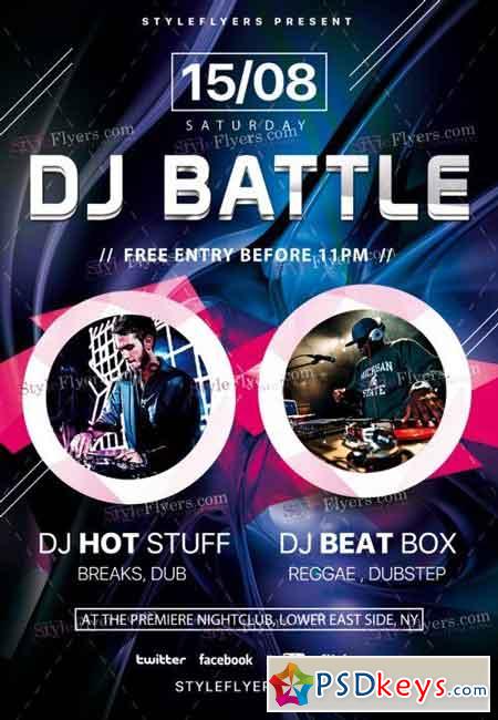 DJ Battle PSD Flyer Template 6
