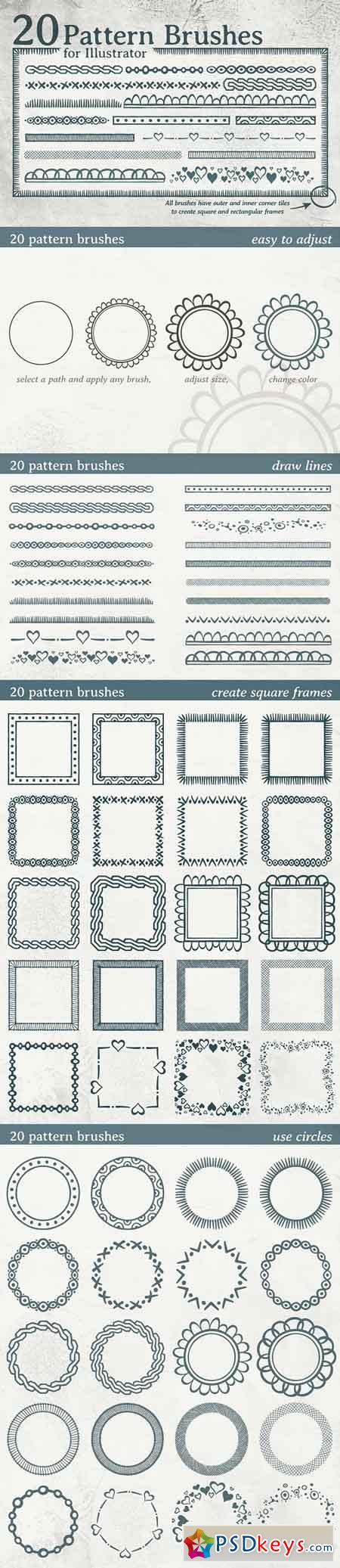 20 pattern brushes 1234464