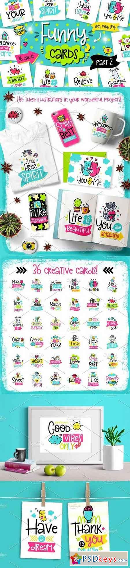 36 Funny Lettering Cards Collection! 1162757