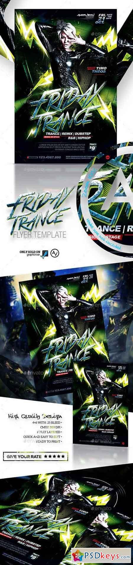 Friday Trance Flyer Template 11582071