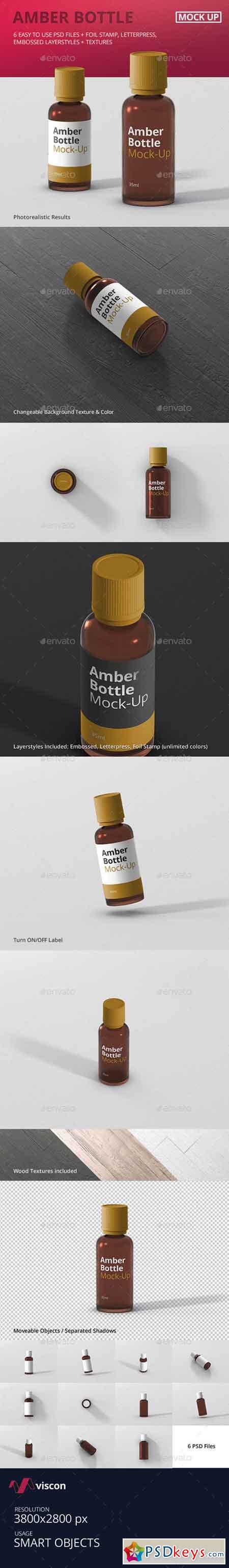 Amber Bottle Mockup 19285740