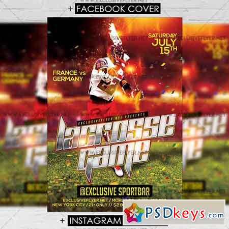 Lacrosse Game - Premium A5 Flyer Template