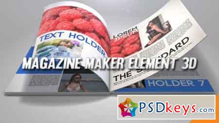 Magazine Maker Element 3D 19627387 (With 2 April 17 Update) - After Effects Projects