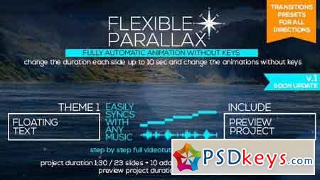 Flexible Parallax Slideshow Floating Text 19788192 - After Effects Projects