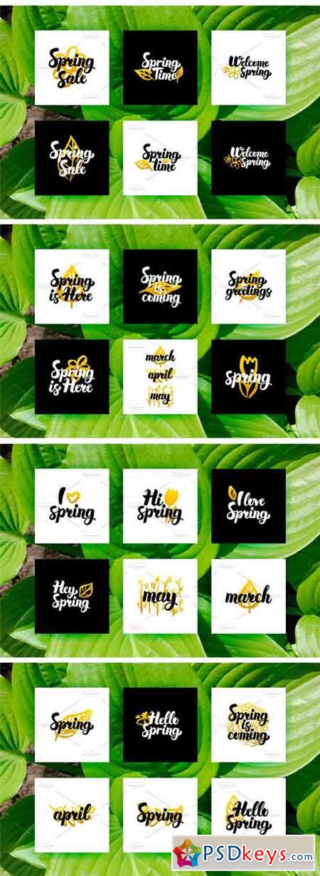 Spring Lettering Posters 1458377