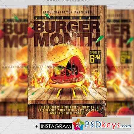 Burger Month  Premium A5 Flyer Template