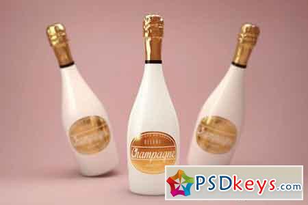 Luxury Champagne Bottle Mock-Up