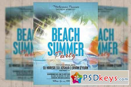 Summer Beach Party Flyer Poster 1264315