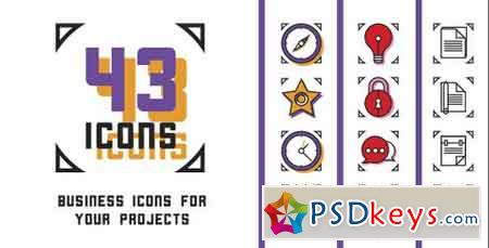 43 Animated Business Icons 19459040 - After Effects Projects