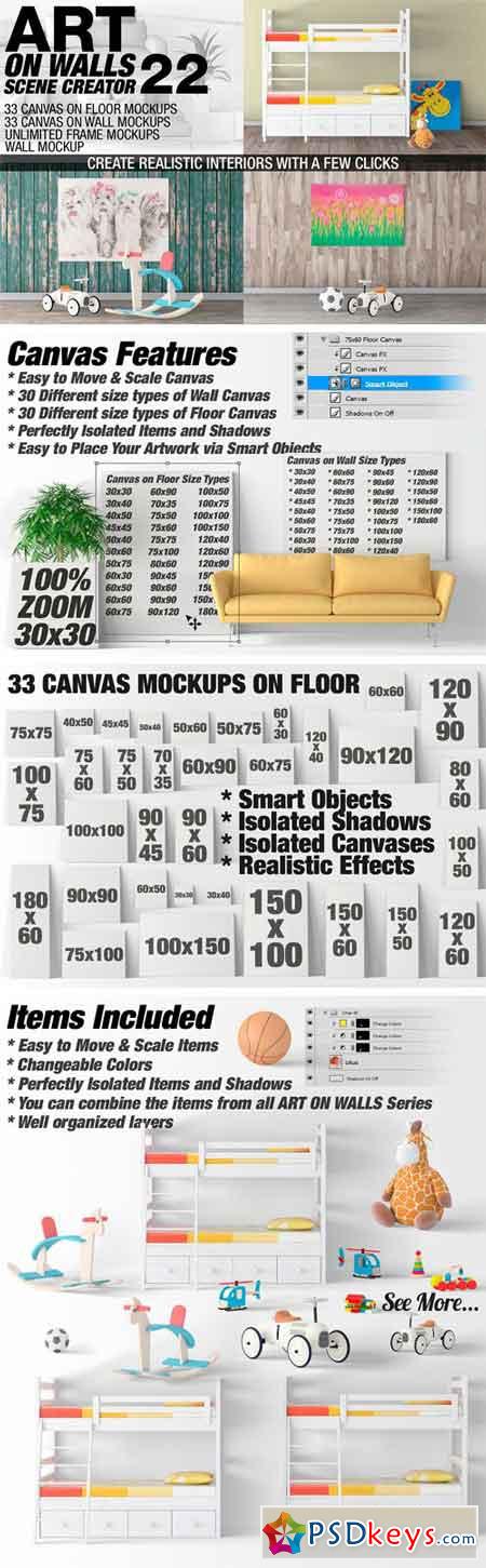 Canvas Mockups - Frames Mockups v 22 1458254