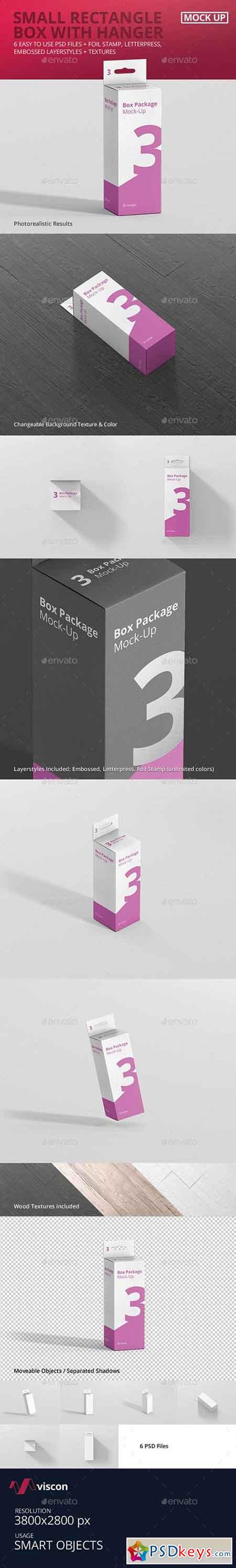 Package Box Mock-Up - Small Rectangle with Hanger 18000852