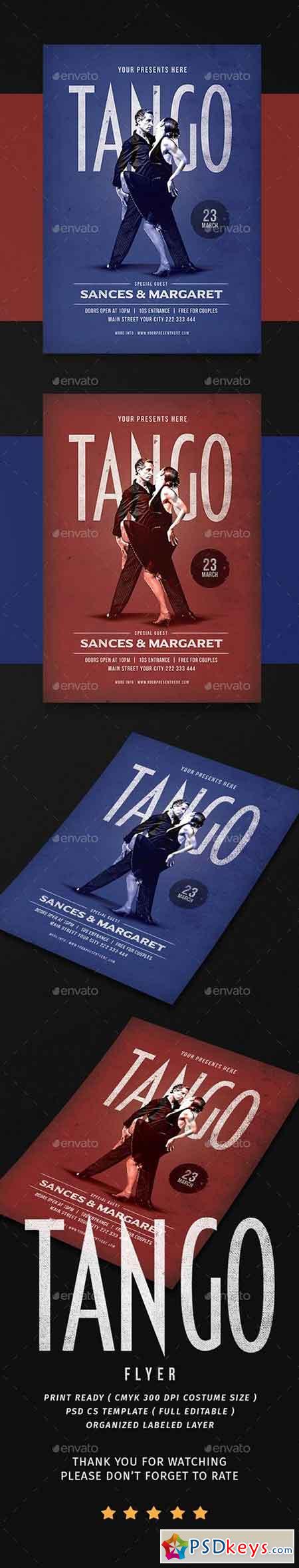 Tango Dance Flyer 19539117