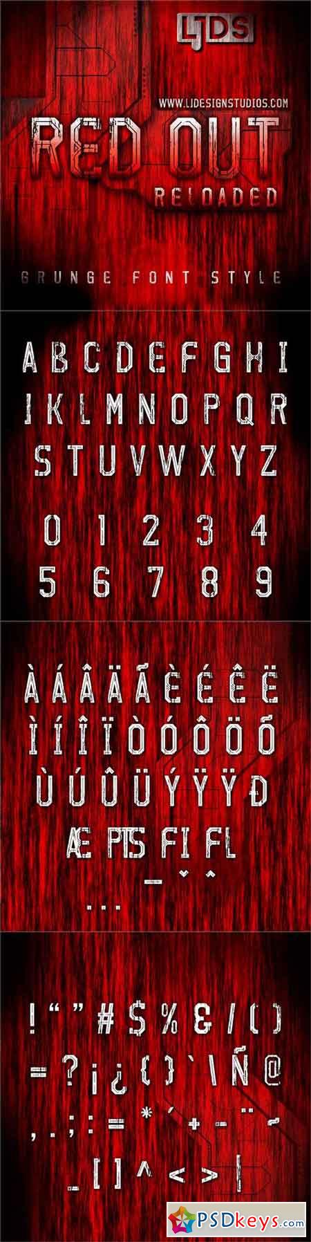 Red Out Reloaded font