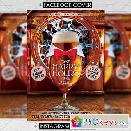 Happy Hours - Premium A5 Flyer Template