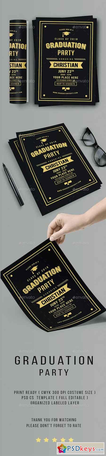 Vintage Graduation Invitation 20021551