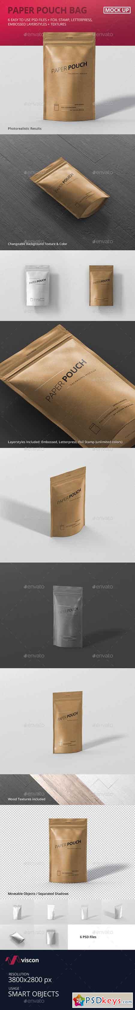 Paper Pouch Bag Mockup 19384276