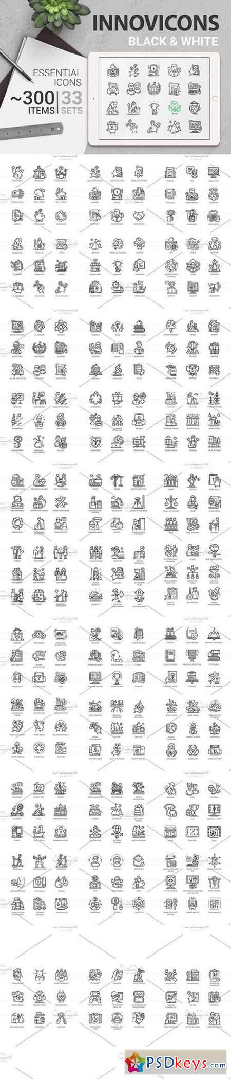 Innovicons BW Icons Bundle 1449311